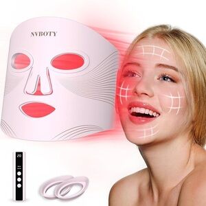 NIB NVBOTY LED Face Mask Light Therapy 4 Modes Portable Red Light Therapy